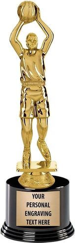Crown Awards Basketball Trophies with Custom Engraving, 7.25" Personalized Boys Basketball Team Trophy On Deluxe Round Base Prime in Saudi Arabia