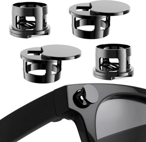 [4 عبوات] أغطية حجب ضوء LED قابلة للتعديل لـ Ray-Ban Meta Wayfarer، Skyler، بطانة الرأس (الجيل 2)، نظارات Oakley Meta، سهلة حجب ضوء LED عند التسجيل، الاستخدام ليلاً ونهارًا، حماية الخصوصية (4) in Kuwait