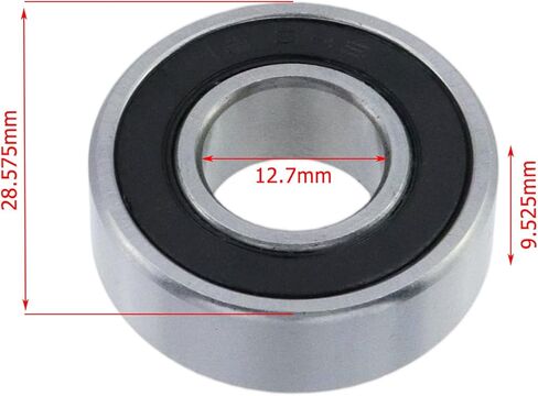 Crapyt 1616-2RS Double Seal Bearings, ID 12.7mm x OD 28.575mm x Width 9.525mm Deep Groove Ball Bearings, for Industrial Machine, Motorcycle, Automobile, Power Tools and Mechanical Equipment, 10 Pcs in Saudi Arabia