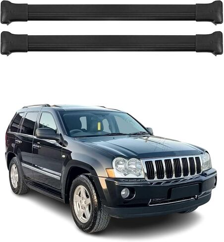 OMAC Roof Rack Cross Bars for Jeep Cherokee 2014-2023 Lockable 165Lbs Aluminium Black 2Pcs fits Cargo Carriers Kayak Canoe Bike Snowboard in Saudi Arabia