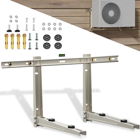 XKV Quick-Install Bracket-Duty Wall Bracket مقابل 7000-36000 BTU مكيف الهواء المقسم ، HVAC ، ضاغط ، نظام مضخة الحرارة ، سعة 440 رطل كحد أقصى ، تصميم الثقوب المسبقة في الهواء الطلق in Kuwait