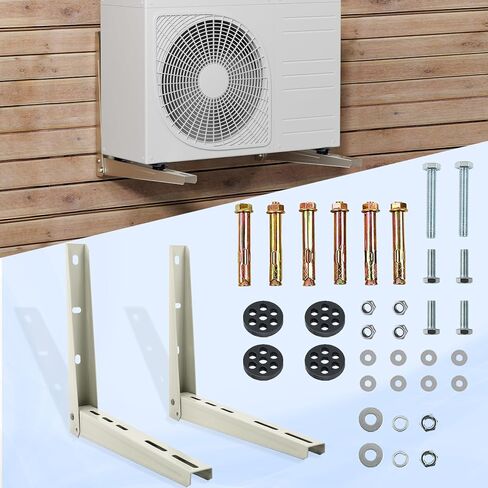 XKV Quick-Install Bracket-Duty Wall Bracket مقابل 7000-36000 BTU مكيف الهواء المقسم ، HVAC ، ضاغط ، نظام مضخة الحرارة ، سعة 440 رطل كحد أقصى ، تصميم الثقوب المسبقة في الهواء الطلق in Kuwait