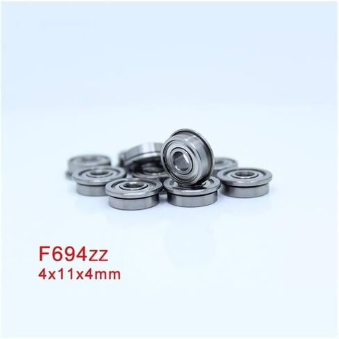 TMP1105 Flange Ball Bearings F694ZZ Flange Bearing 4x11x4 mm Deep Groove Ball Bearing ABEC-1 Flanged F694 Z ZZ Ball Bearings F619/4ZZ Precision Bearing 10PCS in Saudi Arabia