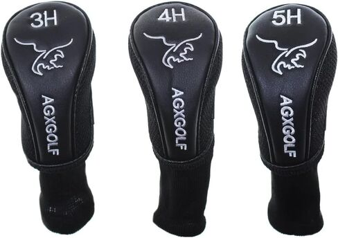 أغطية رأس طويلة الرقبة. اختر السائق أو Fairway Woods أو الهجين أو المجموعات: يناسب جميع العلامات التجارية لليد اليسرى أو اليمنى. أسود مع تطريز أبيض؛ حافظ على نوادي الجولف الخاصة بك آمنة in Kuwait