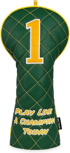 Big Teeth Golf Driver Headcover, Green Diamond Golf Driver Head Covers, Premium Leather Golf Club Driver Covers Play Like A Champion in Saudi Arabia