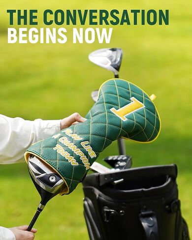 Big Teeth Golf Driver Headcover, Green Diamond Golf Driver Head Covers, Premium Leather Golf Club Driver Covers Play Like A Champion in Saudi Arabia