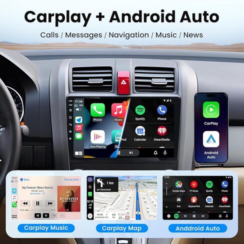 4 Core 32G Car Radio Stereo for Honda CRV 2007 2008 2009 2010 2011: 9 inch 1280 * 800 IPS Touch Screen Campar in Kuwait