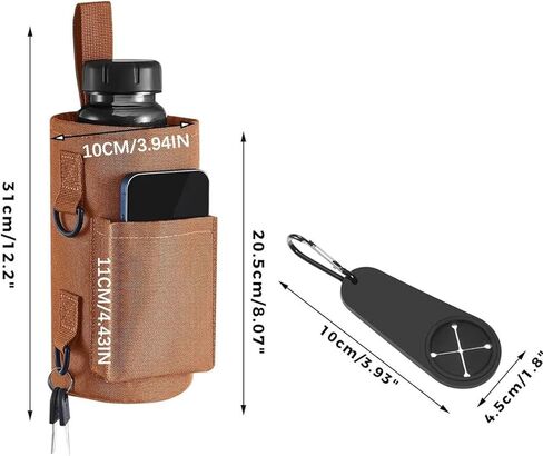 1Pc Magnetic Gym Bag, Magnetic Water Bottle Bag With Phone Pocket, Suitable For Travel, Exercise, And Work(Gray) in Saudi Arabia