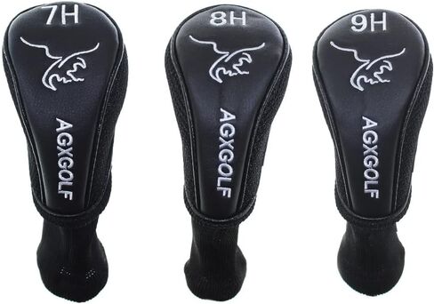 أغطية رأس طويلة الرقبة. اختر السائق أو Fairway Woods أو الهجين أو المجموعات: يناسب جميع العلامات التجارية لليد اليسرى أو اليمنى. أسود مع تطريز أبيض؛ حافظ على نوادي الجولف الخاصة بك آمنة in Kuwait