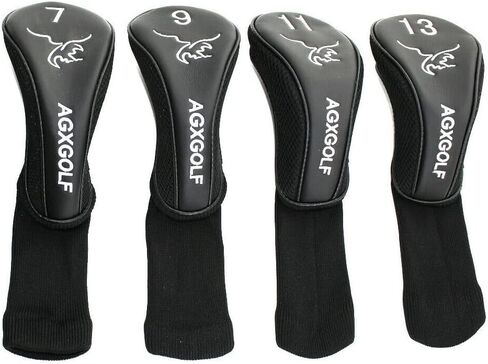 أغطية رأس طويلة الرقبة. اختر السائق أو Fairway Woods أو الهجين أو المجموعات: يناسب جميع العلامات التجارية لليد اليسرى أو اليمنى. أسود مع تطريز أبيض؛ حافظ على نوادي الجولف الخاصة بك آمنة in Kuwait