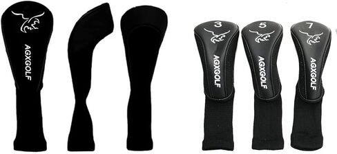 أغطية رأس طويلة الرقبة. اختر السائق أو Fairway Woods أو الهجين أو المجموعات: يناسب جميع العلامات التجارية لليد اليسرى أو اليمنى. أسود مع تطريز أبيض؛ حافظ على نوادي الجولف الخاصة بك آمنة in Kuwait