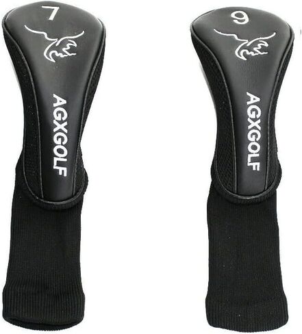 أغطية رأس طويلة الرقبة. اختر السائق أو Fairway Woods أو الهجين أو المجموعات: يناسب جميع العلامات التجارية لليد اليسرى أو اليمنى. أسود مع تطريز أبيض؛ حافظ على نوادي الجولف الخاصة بك آمنة in Kuwait