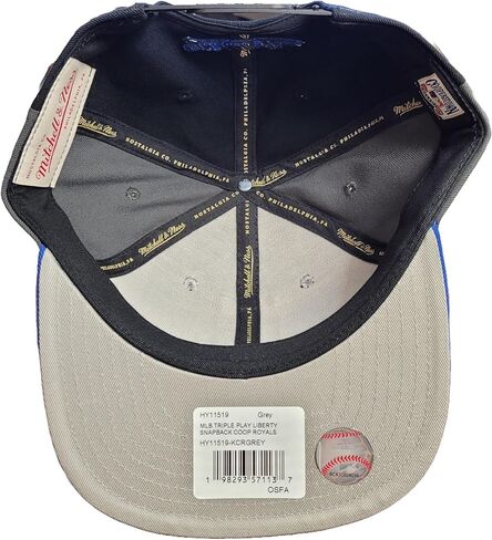 قبعة Mitchell & Ness Kansas City Royals Triple Play Liberty Snapback - رمادي in Kuwait