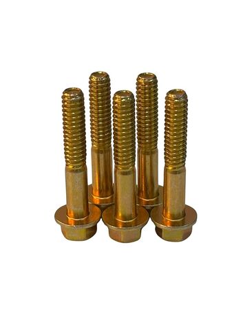 (100 قطعة) 1/4-20x1 1/2 "الصف 8 مسامير شفة سداسية مسامير UNC خيوط جزئية خشنة زنك أصفر ثلاثي التكافؤ in Kuwait