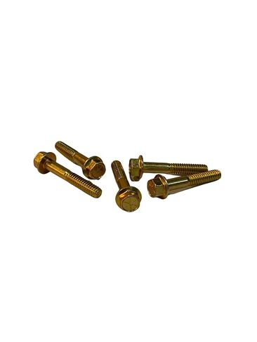 (100 قطعة) 1/4-20x1 1/2 "الصف 8 مسامير شفة سداسية مسامير UNC خيوط جزئية خشنة زنك أصفر ثلاثي التكافؤ in Kuwait