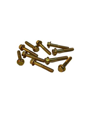 (100 قطعة) 1/4-20x1 1/2 "الصف 8 مسامير شفة سداسية مسامير UNC خيوط جزئية خشنة زنك أصفر ثلاثي التكافؤ in Kuwait