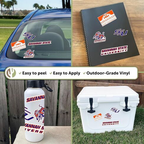 Desert Cactus Savannah State University Sticker SSU Tigers Vinyl Decals Laptop Water Bottle Car Scrapbook T2 (Type 2) in Saudi Arabia