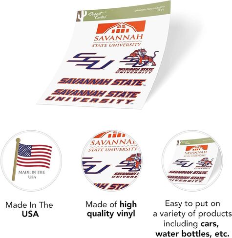 Desert Cactus Savannah State University Sticker SSU Tigers Vinyl Decals Laptop Water Bottle Car Scrapbook T2 (Type 2) in Saudi Arabia