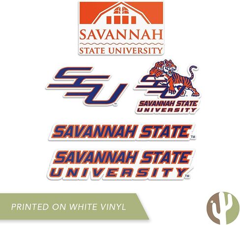 Desert Cactus Savannah State University Sticker SSU Tigers Vinyl Decals Laptop Water Bottle Car Scrapbook T2 (Type 2) in Saudi Arabia