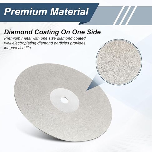 مجموعة أقراص عجلة اللفة المسطحة الماسية 9 قطع، 6 × 1/2 بوصة، حبيبات كاشطة بفتحة أربور 120 240 600 1000 1200 1500 2000 2500 3000 لقطع أو صنفرة الحجر والزجاج in Kuwait
