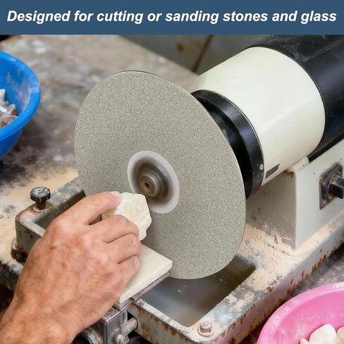 مجموعة أقراص عجلة اللفة المسطحة الماسية 9 قطع، 6 × 1/2 بوصة، حبيبات كاشطة بفتحة أربور 120 240 600 1000 1200 1500 2000 2500 3000 لقطع أو صنفرة الحجر والزجاج in Kuwait
