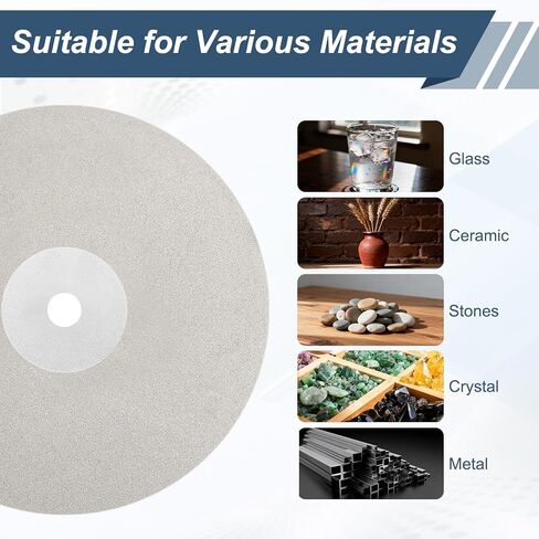 مجموعة أقراص عجلة اللفة المسطحة الماسية 9 قطع، 6 × 1/2 بوصة، حبيبات كاشطة بفتحة أربور 120 240 600 1000 1200 1500 2000 2500 3000 لقطع أو صنفرة الحجر والزجاج in Kuwait