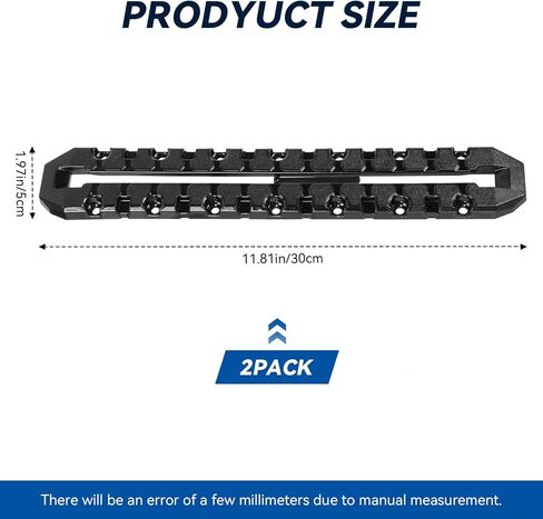 12" Track Mount for YakAttack MightyMount XL 10.5" Usable Length-Universal Kayak and Canoe Rail Accessory Mount Compatible with BlackPak Pro & Kayak Track Systems,Fishing Rod Holders,Cameras,GPS(2Pcs) in Saudi Arabia