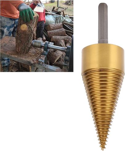 42mm Hex Shank Ti Plating Firewood Splitter Bit, HighSpeed Steel Cone Punch for Tree Stump Removal and Wood Splitting in Saudi Arabia