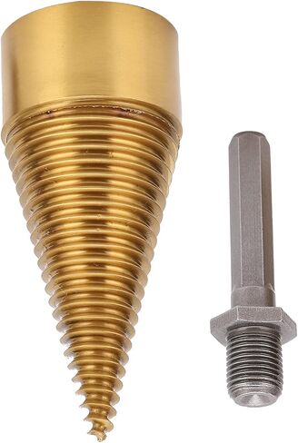 42mm Hex Shank Ti Plating Firewood Splitter Bit, HighSpeed Steel Cone Punch for Tree Stump Removal and Wood Splitting in Saudi Arabia