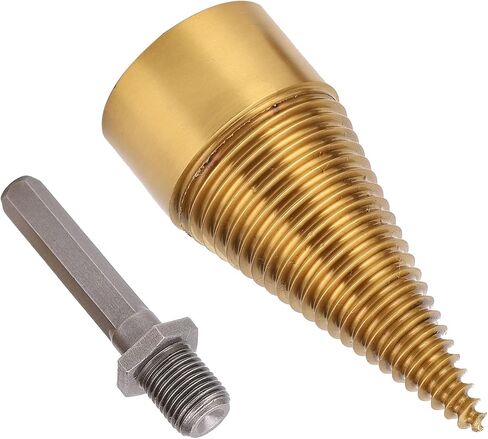 42mm Hex Shank Ti Plating Firewood Splitter Bit, HighSpeed Steel Cone Punch for Tree Stump Removal and Wood Splitting in Saudi Arabia