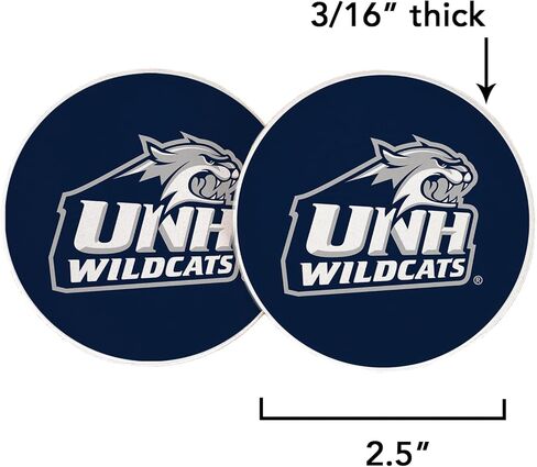 قاعدة أكواب السيارة من ديزيرت كاكتوس أوف نيو هامبشاير، UNH Wildcats ماصة من الحجر الرملي، مجموعة من 2 (تصميم أ) in Saudi Arabia