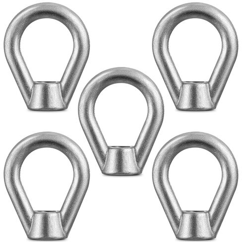 5 Pcs 1/2" Eye Nuts 1/2"-13 Forged Alloy Steel Threaded Fastener Lifting Eye Nuts for Heavy Duty Lifting Construction Machinery, Forestry, Metallurgy, Mining, Electrical Machinery in Saudi Arabia