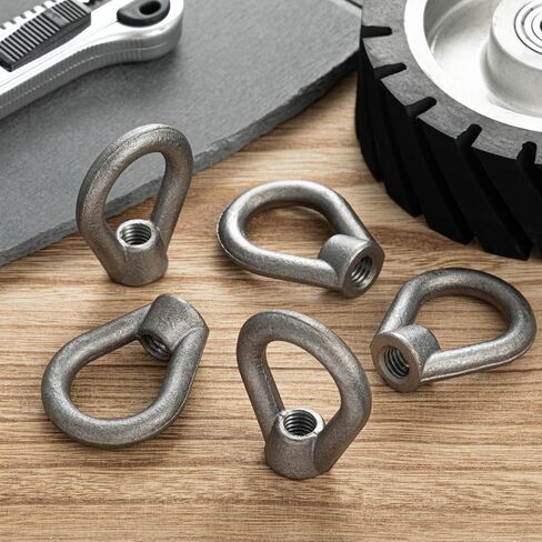 5 Pcs 1/2" Eye Nuts 1/2"-13 Forged Alloy Steel Threaded Fastener Lifting Eye Nuts for Heavy Duty Lifting Construction Machinery, Forestry, Metallurgy, Mining, Electrical Machinery in Saudi Arabia