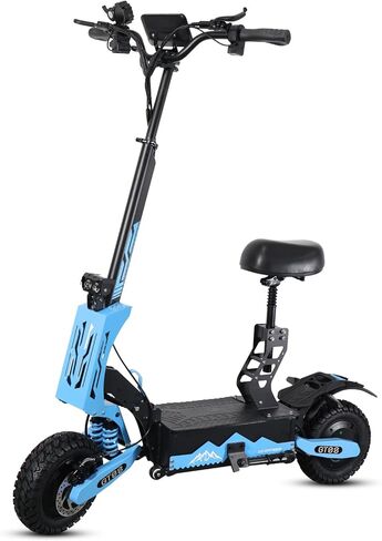 Electric Scooter Adults,5600W Dual Motor Commuter Scooter Up to 46MPH & 43 Miles Range,Dual Brake System and Shock Absorption,11" Vacuum Off-Road Tire Sports Folding E-Scooter with Detachable Seat in Saudi Arabia