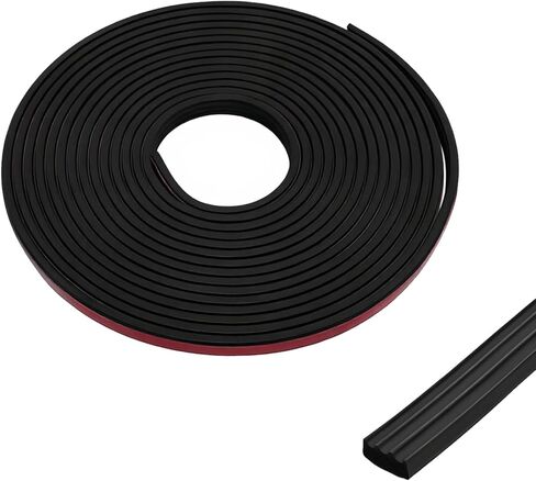 شريط مطاطي مضلع للطقس بعرض 1/2 بوصة × 25 قدمًا شريط لاصق EPDM، ختم مطاطي مستطيل لنافذة RV، تجريد باب المرآب للطقس، ختم باب المقطورة، ختم باب السيارة in Kuwait