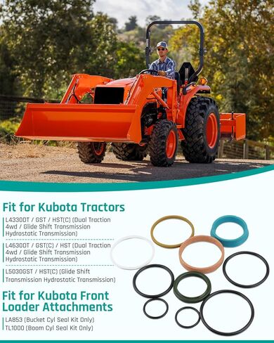 مجموعة سدادات الأسطوانة 7J268-64400 مناسبة لجرار Kubota L39 L4330DT L4630DT L5030GST LA853 TL1000 طقم إعادة بناء الأسطوانة الهيدروليكية للجرار in Kuwait