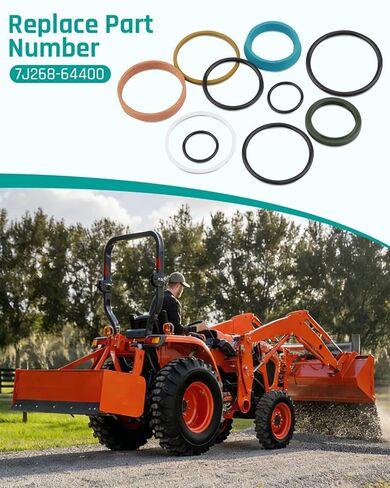 مجموعة سدادات الأسطوانة 7J268-64400 مناسبة لجرار Kubota L39 L4330DT L4630DT L5030GST LA853 TL1000 طقم إعادة بناء الأسطوانة الهيدروليكية للجرار in Kuwait