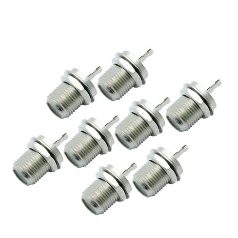 10Pcs/lot F Female Bulkhead Jack Soldering Wire Connector RF Coaxial Coax Connector F Jack Socket Panel Mount in Kuwait