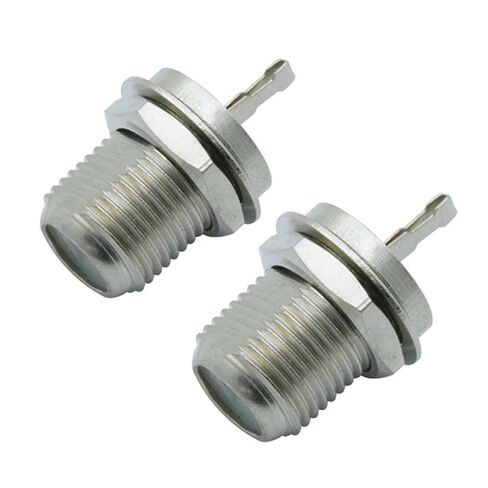 10Pcs/lot F Female Bulkhead Jack Soldering Wire Connector RF Coaxial Coax Connector F Jack Socket Panel Mount in Kuwait
