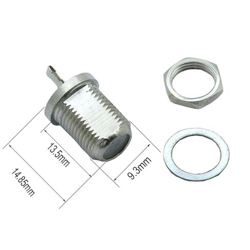 10Pcs/lot F Female Bulkhead Jack Soldering Wire Connector RF Coaxial Coax Connector F Jack Socket Panel Mount in Kuwait