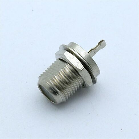 10Pcs/lot F Female Bulkhead Jack Soldering Wire Connector RF Coaxial Coax Connector F Jack Socket Panel Mount in Kuwait