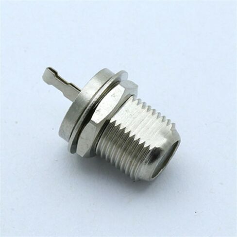 10Pcs/lot F Female Bulkhead Jack Soldering Wire Connector RF Coaxial Coax Connector F Jack Socket Panel Mount in Kuwait