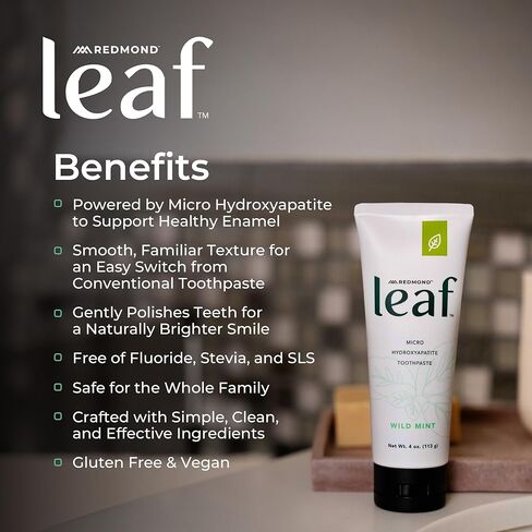 REDMOND Leaf Micro Hydroxyapatite Toothpaste Tube (Wild Mint) in Saudi Arabia