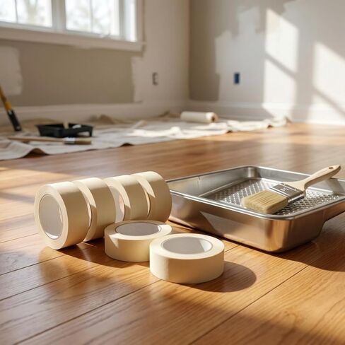 شريط لاصق بعرض 5.08 سم، 4 لفات × 55 ياردة (إجمالي 220 ياردة)، شريط رسام للرسم، DIY، الحرف اليدوية، المنزل والمكتب in Kuwait