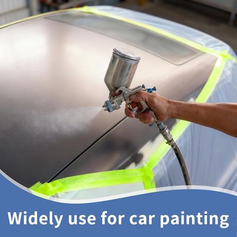 Painters Plastic with Tape 22" x 66',Pre-Taped Masking Film Reinforced Tape and Drape,Tear-Resistant Plastic Painting Film for Car Painting & Home Renovation (2 Rolls) in Saudi Arabia
