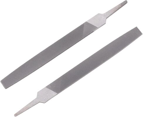 2 قطعة 150 مم / 6 بوصة مبرد مسطح متوسط ​​القطع من الفولاذ الكربوني العالي، مبرد أسنان مزدوج القطع مقوى بقطع واحد بدون مقبض، للخشب والمعادن والشحذ والبلاستيك in Kuwait