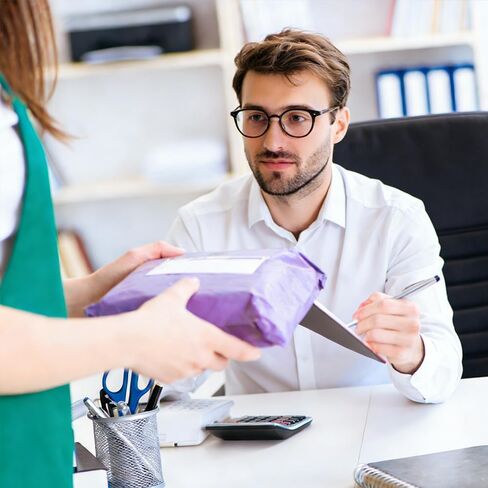 32 كيس بريد أرجواني مختلط الحجم، 4 أحجام أرجوانية ذاتية الغلق مغلفات بلاستيكية بولي قوية مقاومة للماء للطرود، التعبئة والتغليف الصغيرة والمتوسطة والكبيرة، وحقائب تسليم البريد السريع in Saudi Arabia