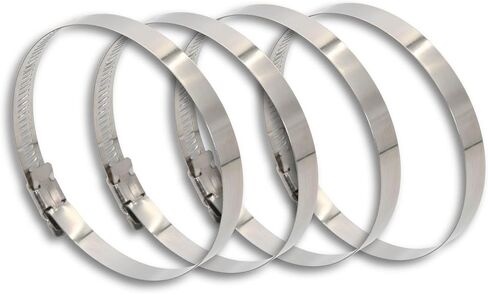 Ganador 4-Pack Stainless Steel Hose Clamps 84mm-108mm - 3-5/16" - 4-1/4", Universal Fitment w/Worm Gear for Pool, Automotive, Mechanical Plumbing General Purpose Heavy Duty 304 Grade in Saudi Arabia