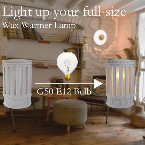 Wax Warmer Bulbs G50 25W E12 Light Bulbs for Full-Size Scentsy Warmers, Candle Warmer Lamp Bulb 2400K 160Lm Warm White in Saudi Arabia