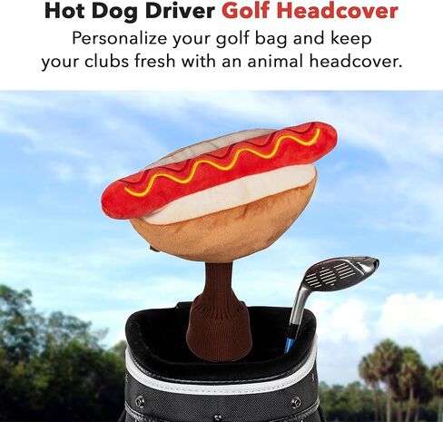 Daphne's Headcovers Hotdog Driver Headcover | Funny Golf Club Covers | Golf Head Covers for Drivers | Stylish Golf Club Head Covers | Golf Driver Covers | Men’s & Women’s Driver Headcover in Kuwait